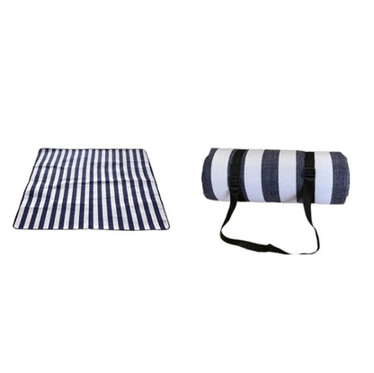 Skorter | FP1409 6mm Thickened Moisture-Proof Beach Mat Outdoor Camping Tent Mat With Storage Bag 200x200cm(Blue Stripe)