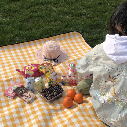 Skorter | FP1409 6mm Thickened Moisture-Proof Beach Mat Outdoor Camping Tent Mat With Storage Bag 200x200cm(Strawberry Dessert)