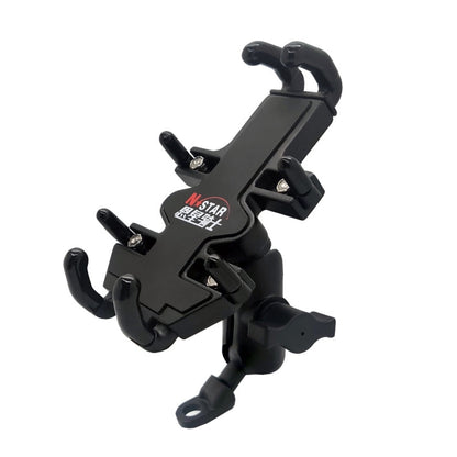 Skorter | N-STAR NJN001 Motorcycle Bicycle Compatible Mobile Phone Bracket Aluminum Accessories Riding Equipment(With Crooked Ball Head)