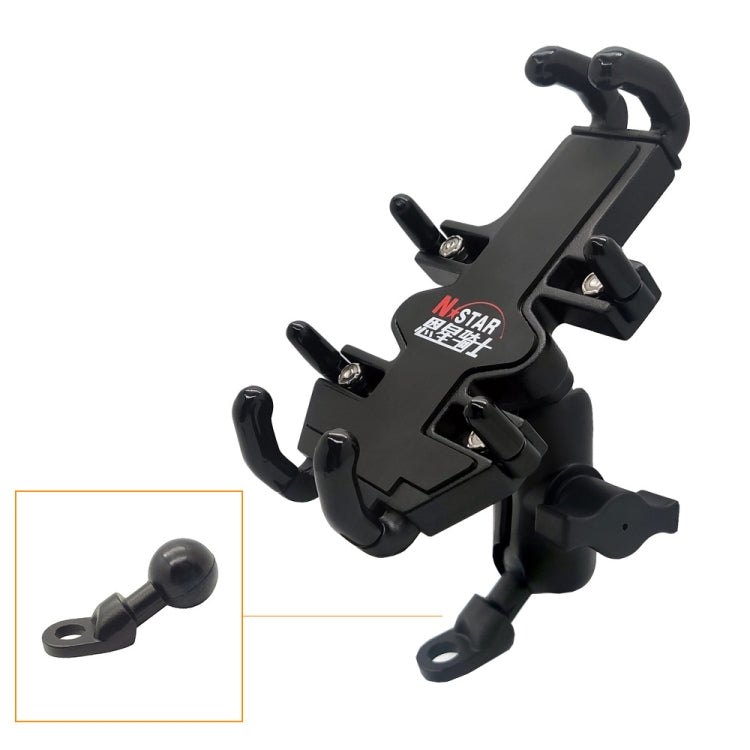 Skorter | N-STAR NJN001 Motorcycle Bicycle Compatible Mobile Phone Bracket Aluminum Accessories Riding Equipment(With Crooked Ball Head)