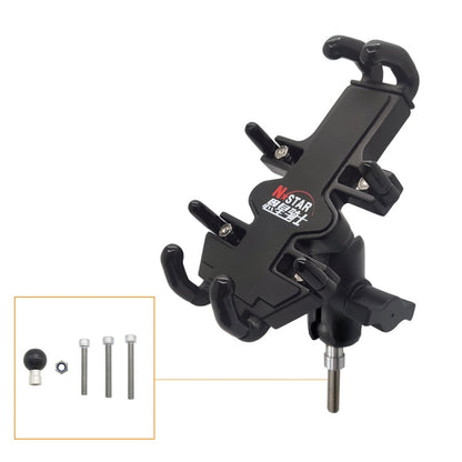Skorter | N-STAR NJN001 Motorcycle Bicycle Compatible Mobile Phone Bracket Aluminum Accessories Riding Equipment(With Hollow M8 Ball)