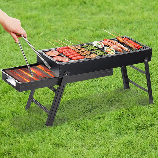 Skorter | Wrought Iron Barbecue Thickened Folding Barbecue 63.5x42x48cm