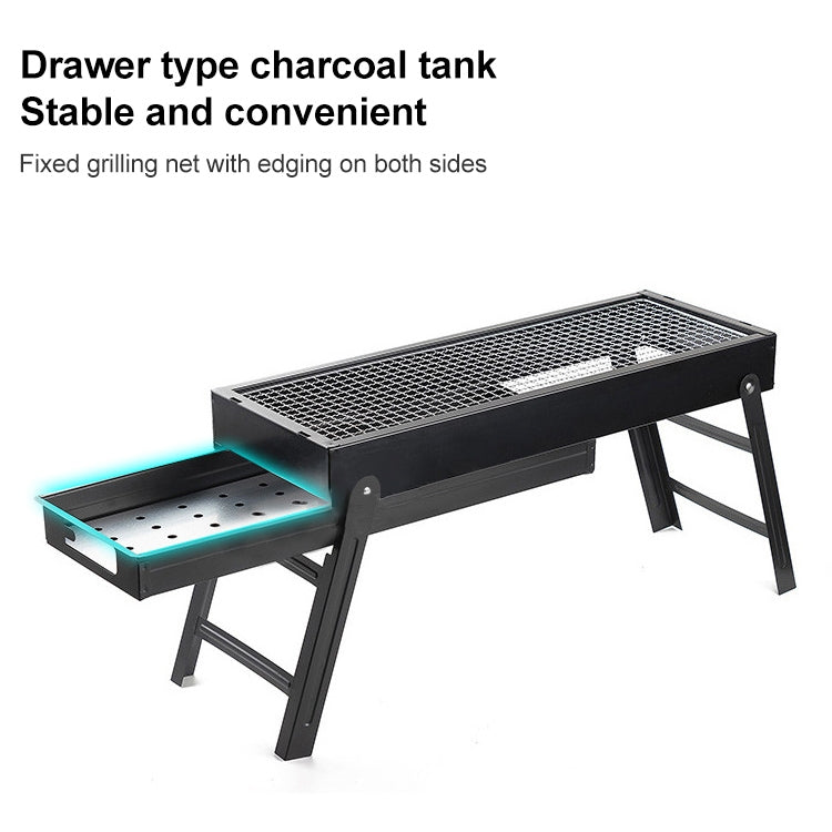Skorter | Wrought Iron Barbecue Thickened Folding Barbecue 63.5x42x48cm