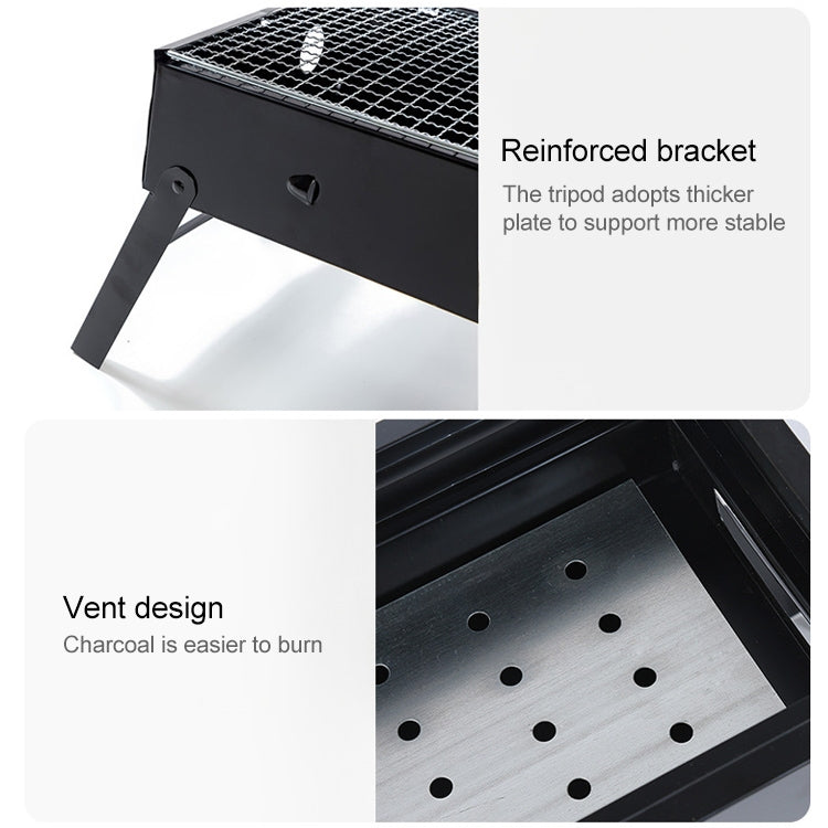 Skorter | Wrought Iron Barbecue Thickened Folding Barbecue 63.5x42x48cm