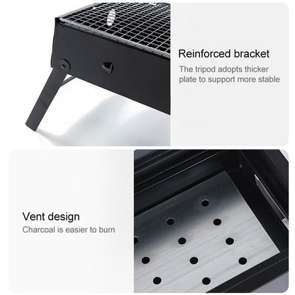 Skorter | Wrought Iron Barbecue Thickened Folding Barbecue 63.5x42x48cm