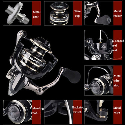 Skorter | DEUKIO Fishing Wheel AC Sea Otter Fishing Supplies With All Metal Rocker, Specification: AC7000