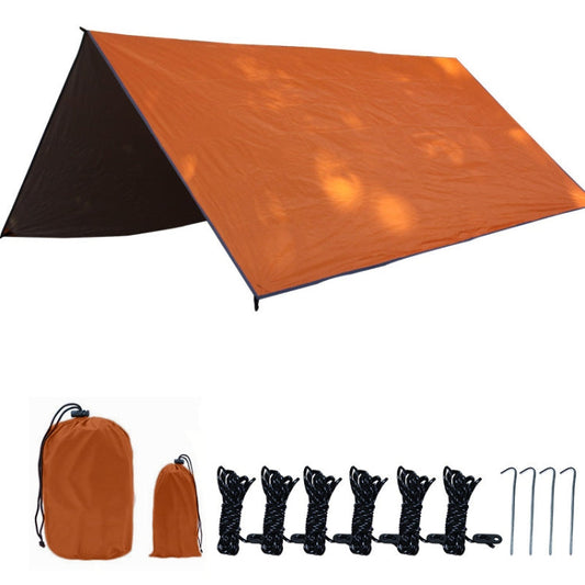 Skorter | Outdoor Camping Supplies Multifunctional Camping Sunshade Waterproof And Moisture-Proof Mat Ultra-Light Sky,Size: 300 x 300cm (Orange)