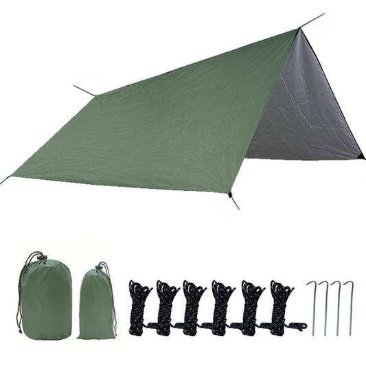 Skorter | Outdoor Camping Supplies Multifunctional Camping Sunshade Waterproof And Moisture-Proof Mat Ultra-Light Sky,Size: 300 x 300cm (Army Green)