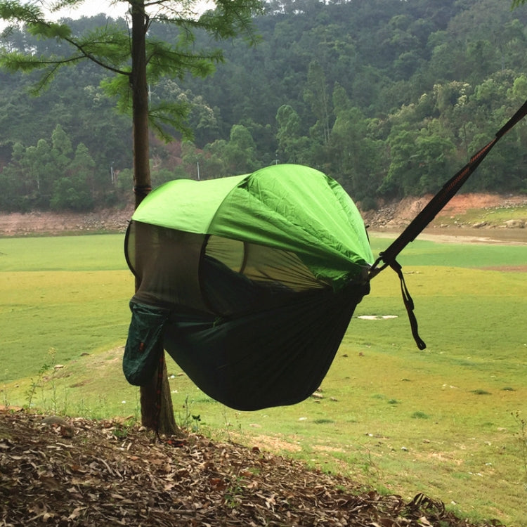 Skorter | Parachute Cloth Anti-Mosquito Sunshade With Mosquito Net Hammock Outdoor Single Double Swing Off The Ground Aerial Tent 270 x 140cm (Pink Blue)