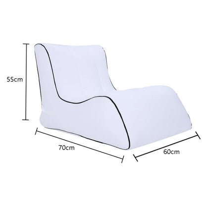 Skorter | BB1803 Foldable Portable Inflatable Sofa Single Outdoor Inflatable Seat, Size: 70 x 60 x 55cm(White)