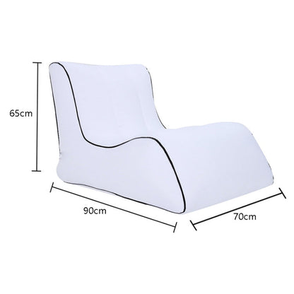 Skorter | BB1803 Foldable Portable Inflatable Sofa Single Outdoor Inflatable Seat, Size: 90 x 70 x 65cm(White)