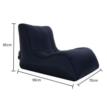 Skorter | BB1803 Foldable Portable Inflatable Sofa Single Outdoor Inflatable Seat, Size: 90 x 70 x 65cm(Black)