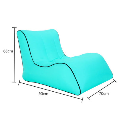 Skorter | BB1803 Foldable Portable Inflatable Sofa Single Outdoor Inflatable Seat, Size: 90 x 70 x 65cm(Lake Green)