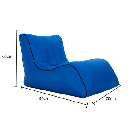 Skorter | BB1803 Foldable Portable Inflatable Sofa Single Outdoor Inflatable Seat, Size: 90 x 70 x 65cm(Navy)