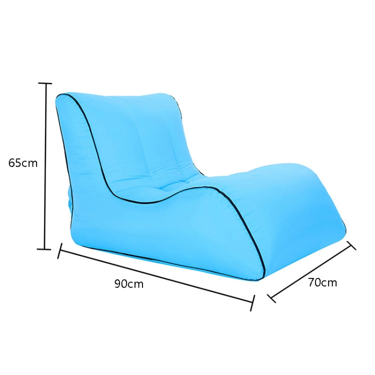 Skorter | BB1803 Foldable Portable Inflatable Sofa Single Outdoor Inflatable Seat, Size: 90 x 70 x 65cm(Sky Blue)