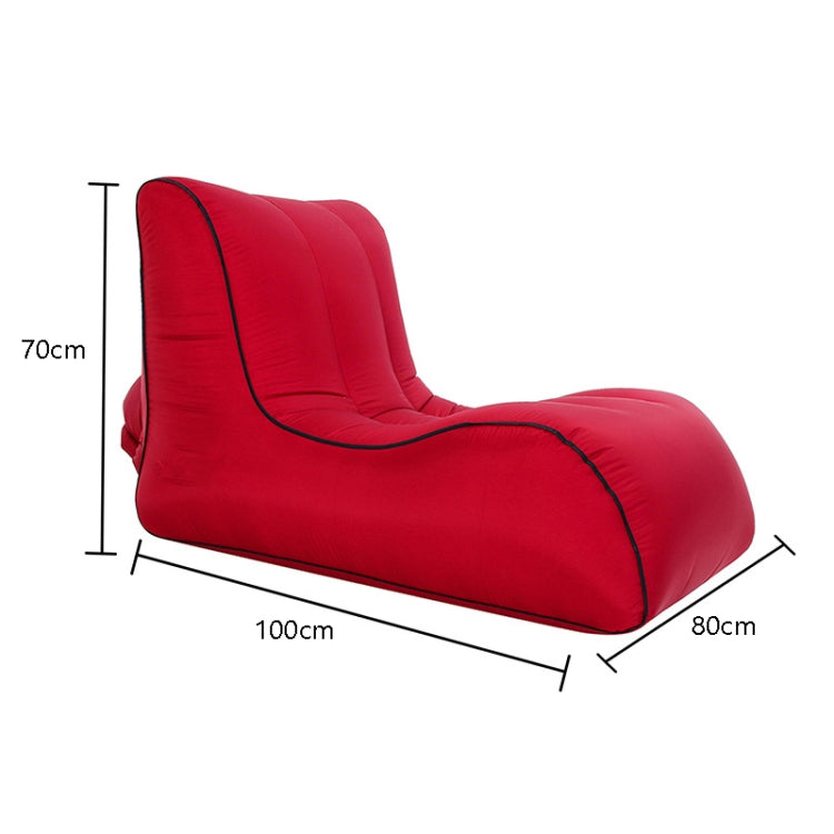 Skorter | BB1803 Foldable Portable Inflatable Sofa Single Outdoor Inflatable Seat, Size: 100 x 80 x 70cm(Red Wine)