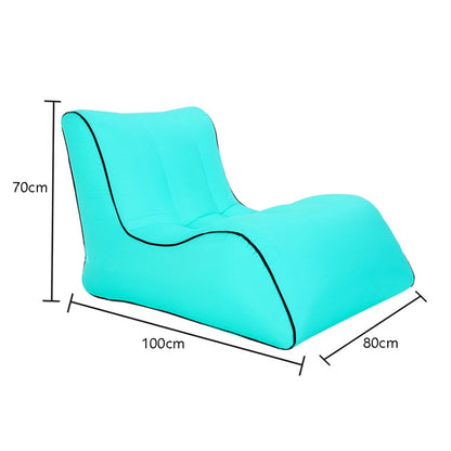 Skorter | BB1803 Foldable Portable Inflatable Sofa Single Outdoor Inflatable Seat, Size: 100 x 80 x 70cm(Lake Green)