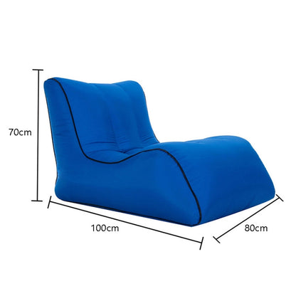 Skorter | BB1803 Foldable Portable Inflatable Sofa Single Outdoor Inflatable Seat, Size: 100 x 80 x 70cm(Navy)