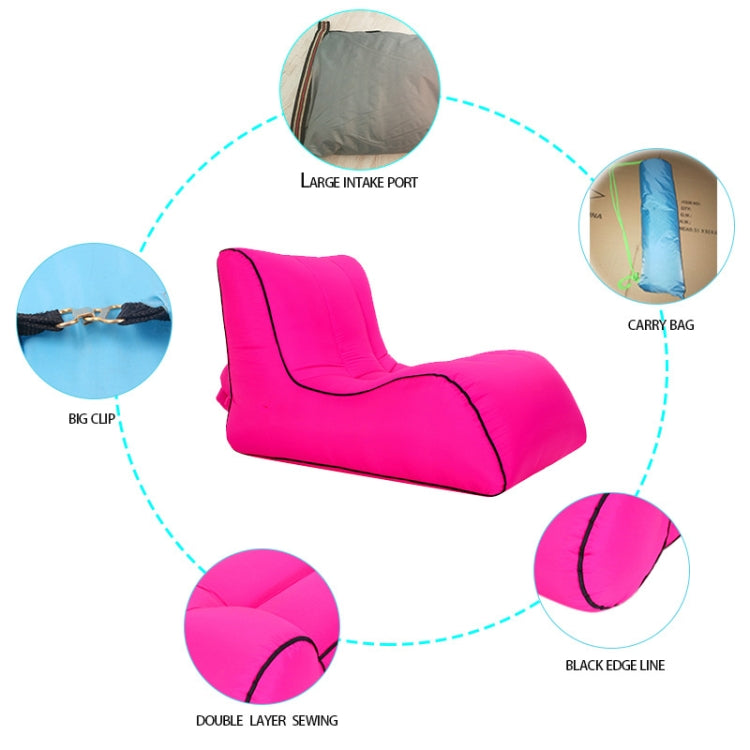 Skorter | BB1803 Foldable Portable Inflatable Sofa Single Outdoor Inflatable Seat, Size: 100 x 80 x 70cm(Red Wine)