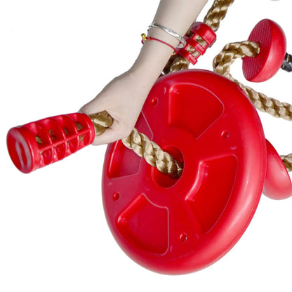 Skorter | Children Swing Climbing Rope Big Small Disc Sling Rope Swing,Random Color Delivery
