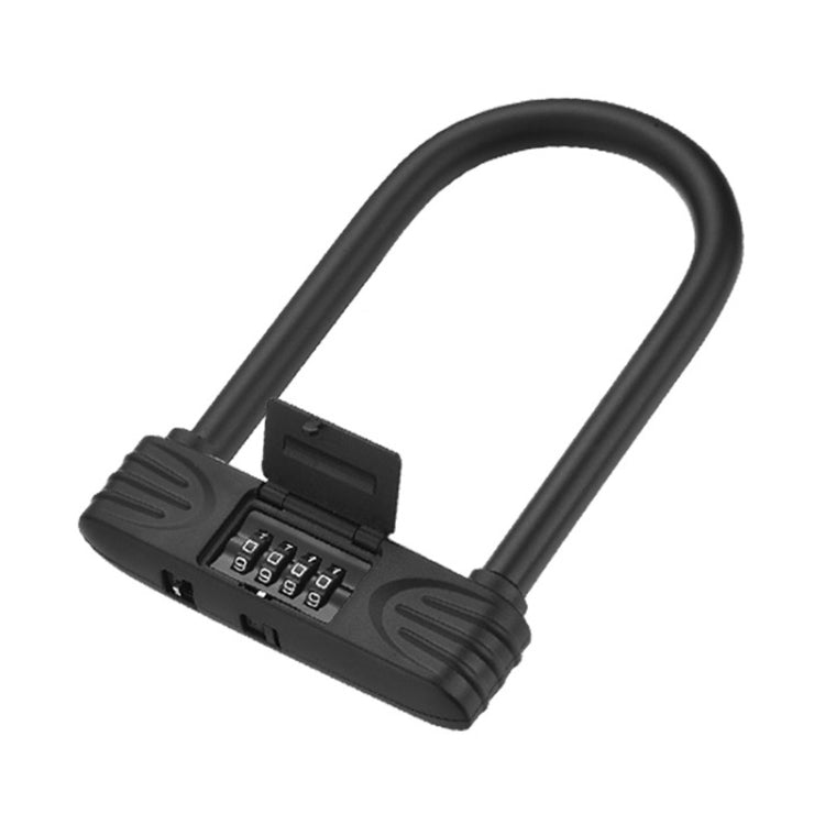 Skorter | Bold Steel U-Shaped Bicycle Password Lock Motorcycle Electric Car Anti-Theft Password Lock(Black)
