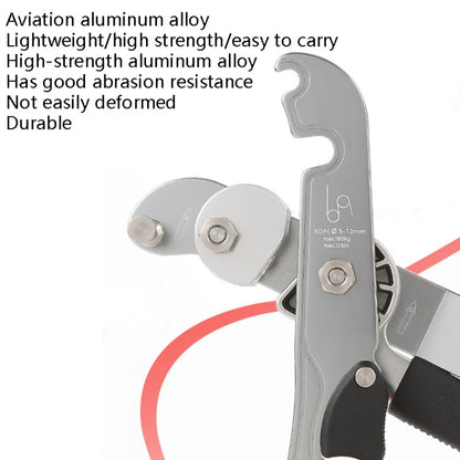 Skorter | XINDA XD8604 Outdoor Hand Control Climbing Stop Descender Rappelling Descender(Silver)