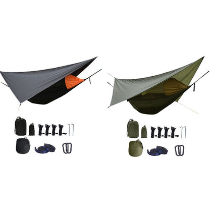 Skorter | Strut Mosquito Net Hammock Diamond Sunshade Set Outdoor Camping Automatic Quick-Open Anti-Mosquito Hammock Canopy Set(Black)