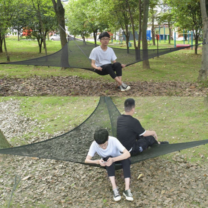 Skorter | Outdoor Multi-person Hammock Large Sky Tree Tent Aerial Camping Hammock Triangle Hammock, Side Length: 2.9m