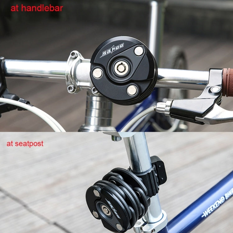Skorter | SAHOO Bicycle Anti-Theft Lock Mountain Bike Fixed Folding Lock Chain Lock Creative Hamburger Lock(Black)