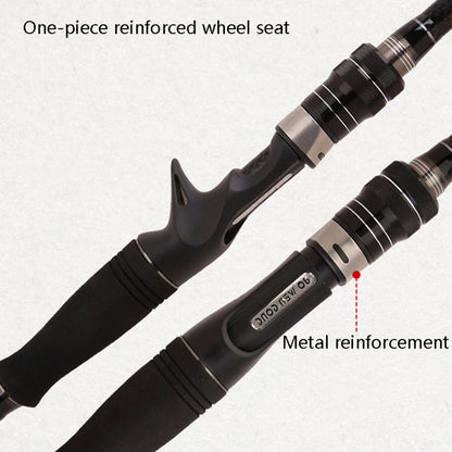 Skorter | Carbon Telescopic Luya Rod Short Section Fishing Throwing Rod, Length: 2.1m(Curved Handle)