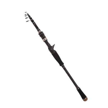 Skorter | Carbon Telescopic Luya Rod Short Section Fishing Throwing Rod, Length: 2.4m(Curved Handle)
