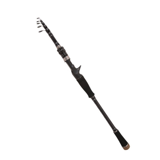 Skorter | Carbon Telescopic Luya Rod Short Section Fishing Throwing Rod, Length: 2.7m(Curved Handle)