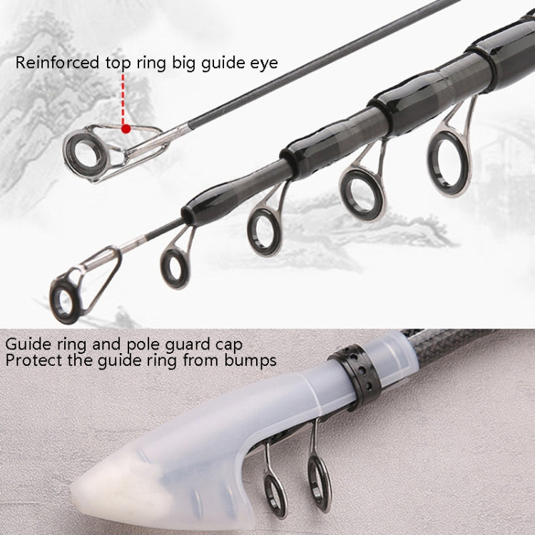 Skorter | Carbon Telescopic Luya Rod Short Section Fishing Throwing Rod, Length: 2.7m(Curved Handle)