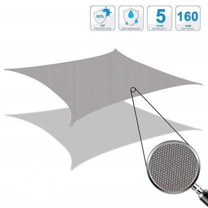Skorter | Outdoor Garden Sunshade Sail Waterproof Anti-UV Canopy, Size: 3m x 4m(Beige)