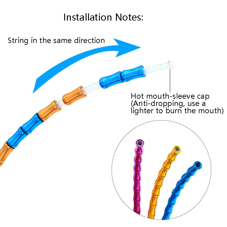 Skorter | TRLREQ Mountain Road Bicycle Aluminum Alloy Brake Outer Tube Oil-Filled Fish Bone Line Tube, Colour: Blue Golden