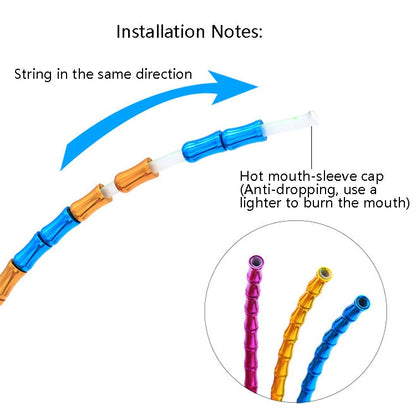 Skorter | TRLREQ Mountain Road Bicycle Aluminum Alloy Brake Outer Tube Oil-Filled Fish Bone Line Tube, Colour: Blue Golden