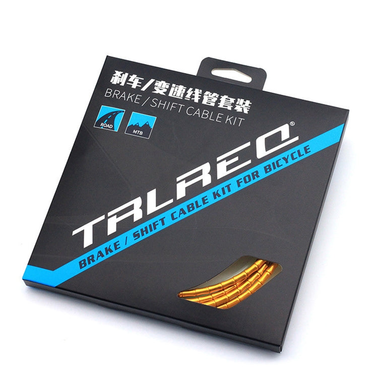 Skorter | TRLREQ Mountain Road Bicycle Aluminum Alloy Brake Outer Tube Oil-Filled Fish Bone Line Tube, Colour: Blue Golden
