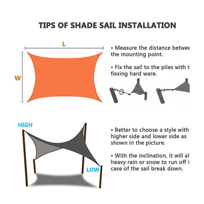 Skorter | Outdoor Garden Sunshade Sail Waterproof Anti-UV Canopy, Size: 4m x 6m(Grey)