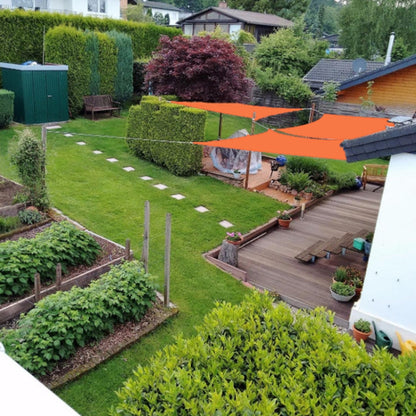 Skorter | Outdoor Garden Sunshade Sail Waterproof Anti-UV Canopy, Size: 4m x 4m(Orange)