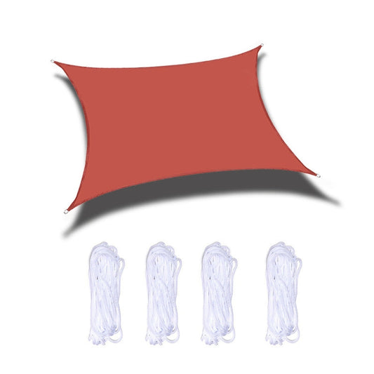 Skorter | Outdoor Garden Sunshade Sail Waterproof Anti-UV Canopy, Size: 5m x 5m(Red)