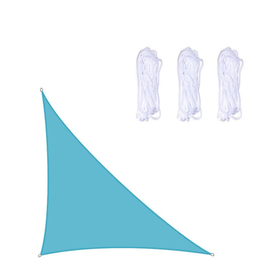 Skorter | Triangle Outdoor Garden Sunshade Sail Waterproof Anti-UV Canopy, Size: 3m x 3m x 4.3m(Lake Blue)