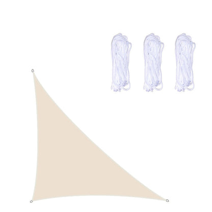 Skorter | Triangle Outdoor Garden Sunshade Sail Waterproof Anti-UV Canopy, Size: 3m x 4m x 5m(Beige)