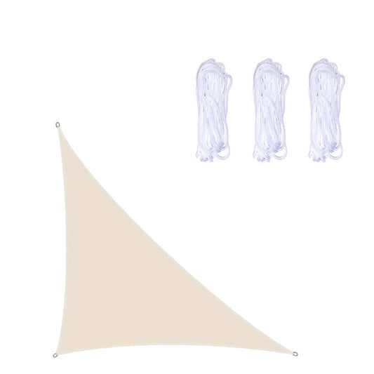Skorter | Triangle Outdoor Garden Sunshade Sail Waterproof Anti-UV Canopy, Size: 3m x 4m x 5m(Beige)