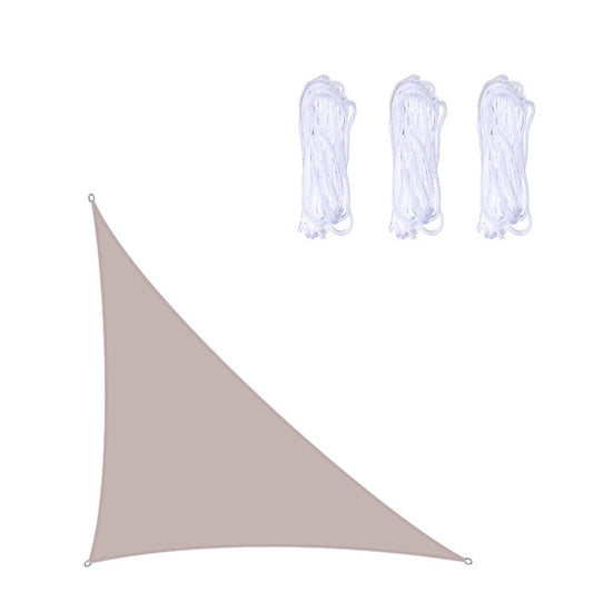Skorter | Triangle Outdoor Garden Sunshade Sail Waterproof Anti-UV Canopy, Size: 3m x 4m x 5m(Khaki)