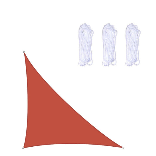 Skorter | Triangle Outdoor Garden Sunshade Sail Waterproof Anti-UV Canopy, Size: 3m x 4m x 5m(Red)
