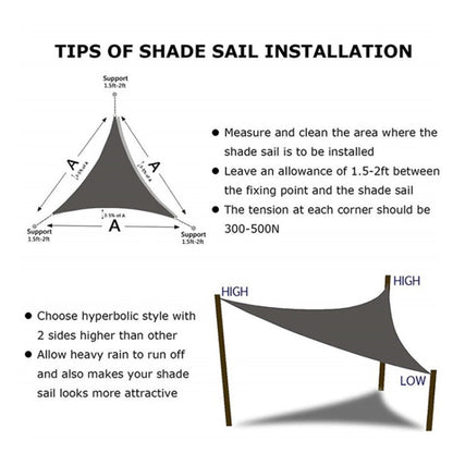 Skorter | Triangle Outdoor Garden Sunshade Sail Waterproof Anti-UV Canopy, Size: 4.5m x 4.5m x 4.5m(Lake Blue)
