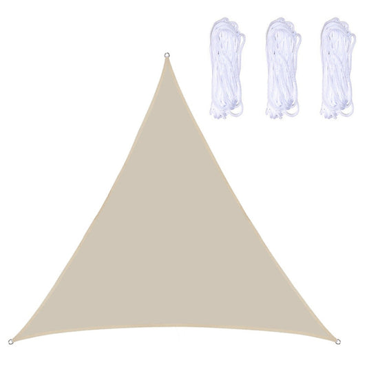 Skorter | Triangle Outdoor Garden Sunshade Sail Waterproof Anti-UV Canopy, Size: 5m x 5m x 5m(Beige)