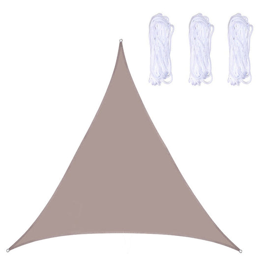 Skorter | Triangle Outdoor Garden Sunshade Sail Waterproof Anti-UV Canopy, Size: 5m x 5m x 5m(Khaki)