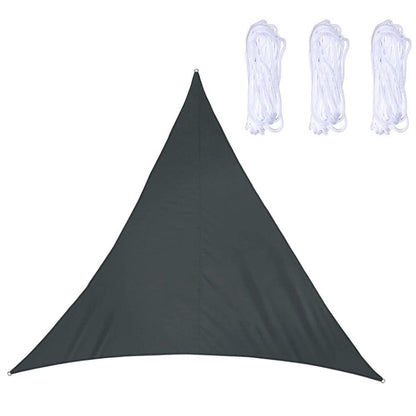 Skorter | Triangle Outdoor Garden Sunshade Sail Waterproof Anti-UV Canopy, Size: 6m x 6m x 6m(Black)