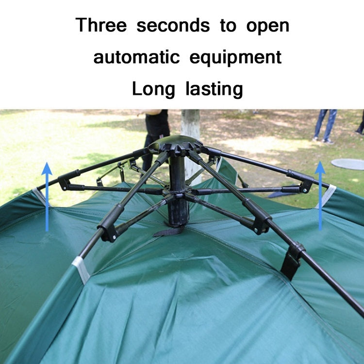Skorter | TC-014 Outdoor Beach Travel Camping Automatic Spring Multi-Person Tent For 3-4 People(Green+Mat+Hammock)